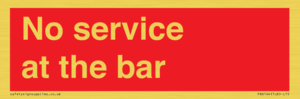 No service at the bar